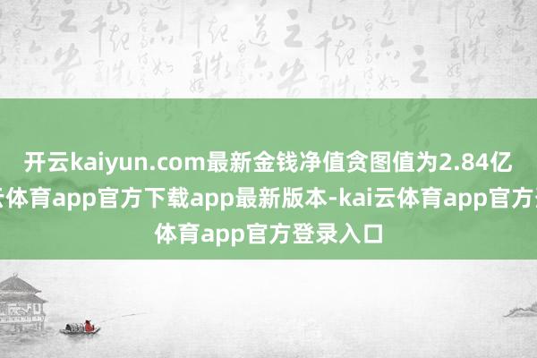 开云kaiyun.com最新金钱净值贪图值为2.84亿元-kai云体育app官方下载app最新版本-kai云体育app官方登录入口