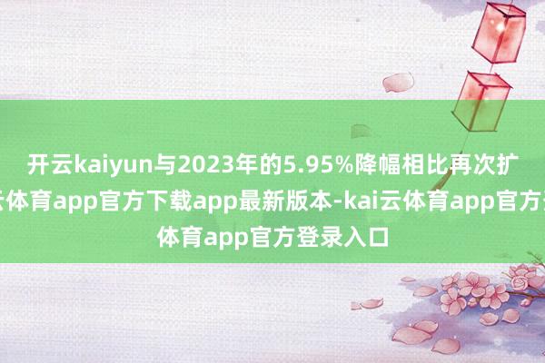 开云kaiyun与2023年的5.95%降幅相比再次扩大-kai云体育app官方下载app最新版本-kai云体育app官方登录入口
