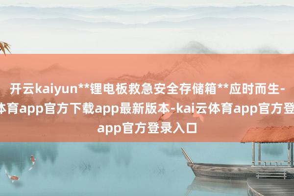 开云kaiyun**锂电板救急安全存储箱**应时而生-kai云体育app官方下载app最新版本-kai云体育app官方登录入口